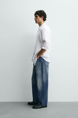 CAMISA REGULAR FIT 100% LINO / Blanco - Zara фото 4