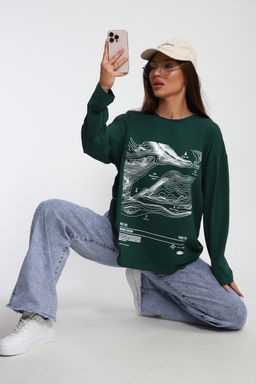 Лонгслив унисекс с принтом Карта ЛГ-01