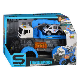 Машина "Эвакуатор" 1:16 (свет, звук) в коробке (цвет зеленый)