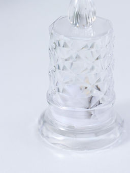 Цена за 4 шт. Светодиодная свеча LED - ночник RISALUX «С подтёками, грани», 3×LR41, прозрачный, 3.5×3.5×7 см