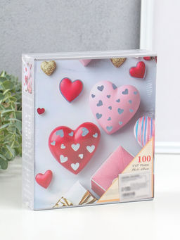 Фотоальбом на 100 фото 13×18 см «Сердца в сердцах», в коробке, 5×18×20.5 см