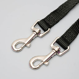 Сворка для двух собак, каждая 45 х 1,5 см, чёрная - Пижон фото 3