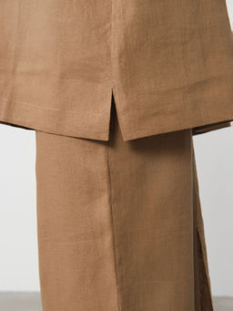 Рубашка льняная 801248 кэмел