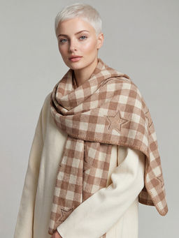 в СОСТАВЕ ШЕРСТЬ и КАШЕМИР Большой, мягкий, теплый однотонный двусторонний палантин. - Tantino фото 15