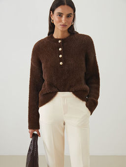 Bisiklet Yaka Kad?n Triko Kazak