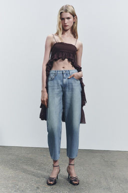 ZW COLLECTION STRAIGHT-LEG MID-RISE JEANS