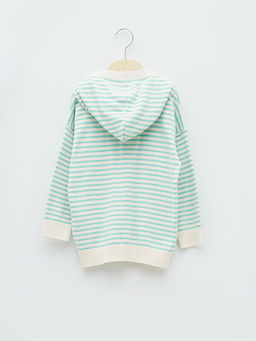 Kap??onlu Uzun Kollu ?izgili Pamuklu Erkek Bebek Triko Kazak - Waikiki фото 2