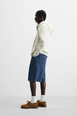 CLASSIC BAGGY FIT DENIM BERMUDA SHORTS - Zara фото 14