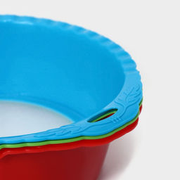 Цена за 2 шт. Сито для просеивания, пластик, 25×22×7 см, оранжевое