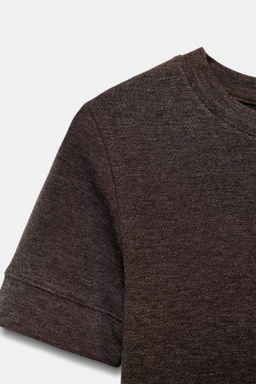 CAMISETA MINIMAL MANGA CORTA / Marr?n vigor? - Zara фото 3