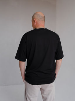 Футболка овер NZB unisex, черная - Inzibe фото 3