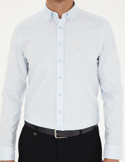 A__k Mavi Slim Fit Uzun Kollu G_mlek - Pierre cardin фото 6