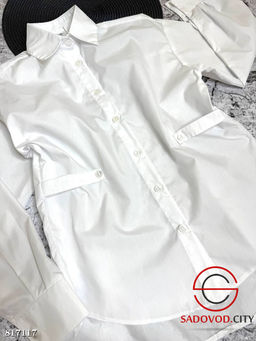 Рубашка для девочки однотонная