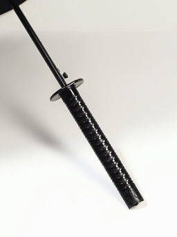 Зонт - трость полуавтоматический «Катана», эпонж, 16 спиц, R=51/60 см, d=102 см, чёрный