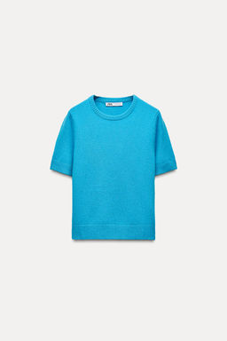 BASIC 100% WOOL SHORT SLEEVE TOP - Zara фото 17