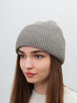 Шапка SEEBERGER арт. 18236-0 TURN-UP BEANIE (серый)