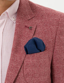 Bordo Slim Fit Y_n Keten Kar___ml_ Ceket