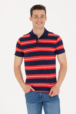 U. S. Polo Assn Мужская темно-синяя футболка с воротником-поло