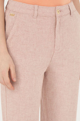 Женские брюки из плотной ткани пудрового цвета - U.s. polo assn фото 12