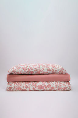 Trendyolmilla Home Pembe Pamuk Polyester Kar?s?ml? Cicek Desenli Tek Kisilik Nevresim Tak?m? 160x220cm TPHSS25TKN00003  фото 4