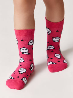 Цена за 2 пары Conte-kids Хлопковые носки TIP-TOP с рисунками малиновый