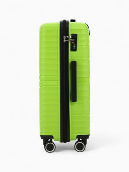 Чемодан на колёсах средний 75 л (M), на молнии, кодовый замок, 4 колеса, зелёный