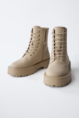 LACE-UP ANKLE BOOTS - Zara фото 3