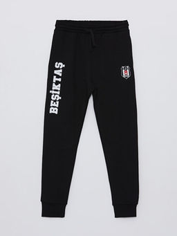 Beli Lastikli Be?ikta? Bask?l? Erkek ?ocuk Jogger E?ofman Alt?