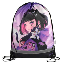 Мешок для сменной обуви Феникс+, арт.69191/ 24 БРЮНЕТКА НА ЗАКАТЕ (36х48 см, полиэстер, сублимационн