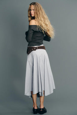 STRIPED MIDI SKIRT - Zara фото 4