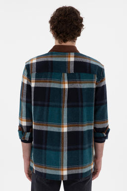 Мужская темно -зеленая рубашка с длинным рукавом 1 бесплатно для 1 зоны в рубашках - U.s. polo assn фото 5