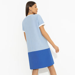 Платье с накладными карманами, Утонченность с характером (голубое) - Charutti фото 5