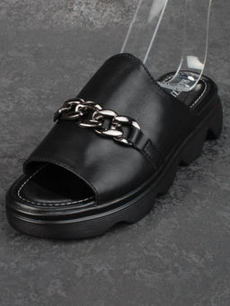 08-PEA122-1 BLACK Босоножки женские (натуральная кожа)