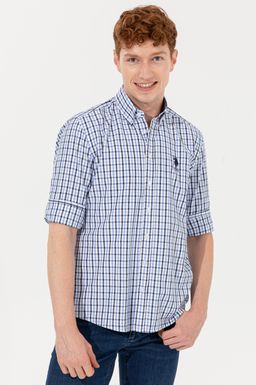 U. S. Polo Assn Мужская темно-синяя рубашка с длинным рукавом