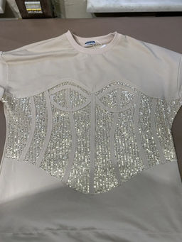 Свитшот с корсетом из пайеток