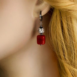 Серьги из муранского стекла BLAZING STYLE LS3462 - Vloes фото 4