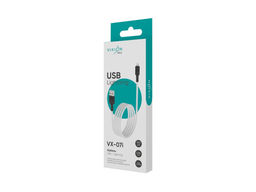 Кабель Lightning - USB, 1 м, "Vixion VX-07i" (GS-00028517) белый, 2.4А, усиленный