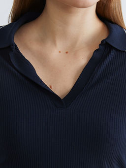 Polo Yaka Fitilli Kad?n Ti??rt