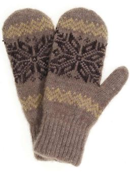 Варежки женские "Снежинка с зигзагом" 3022-5
