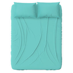 Простыня Евростандарт Мятный 240х220см, поплин 115г/м2, хлопок 100%, упаковка классическая ПВХ 28х41см, Домашняя мода (Россия)