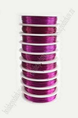 Проволока 0,5 мм*30 м (10 шт) SF-902, фукси