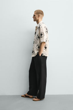 CAMISA JACQUARD BORDADO FLORAL / Crudo - Zara фото 4