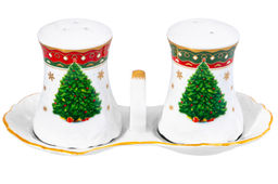 Набор д/специй 2 пр Новогодняя елка 16,5*9*7,5 см, на подставке, NEW BONE CHINA - Elan gallery фото 7