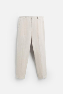 100% LINEN SUIT TROUSERS - Zara фото 18
