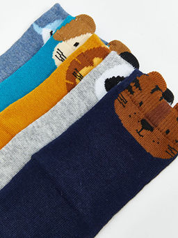 Desenli Erkek ?ocuk Soket ?orap 5li