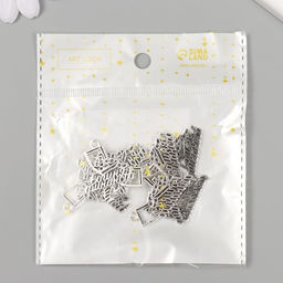 Цена за 10 шт. Металлический элемент, декоративная подвеска «Арт Узор. Богиня финансов: чемодан с деньгами», 2.4×2.5 см