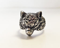 Мужское кольцо из стали Медведь