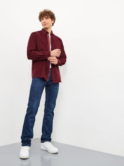 Утепленные мужские джинсы прямого кроя на флисе - Mossmore фото 4