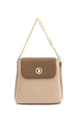 Женская бежевая сумка через плечо Неожиданная скидка в корзине