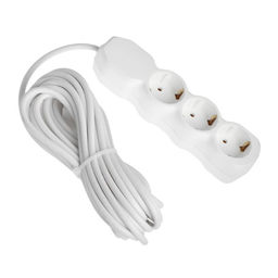 Удлинитель Luazon Lighting ECO, 3 розетки, 7 м, 16 А, 3500 Вт, ПВС 3х1 мм2, с з/к